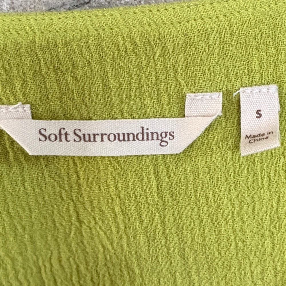 Soft Surroundings Lime Green Scoop Neck Tunic - Picture 2 of 8